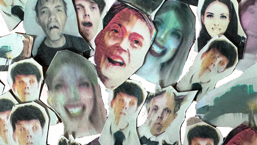 characters faces collage